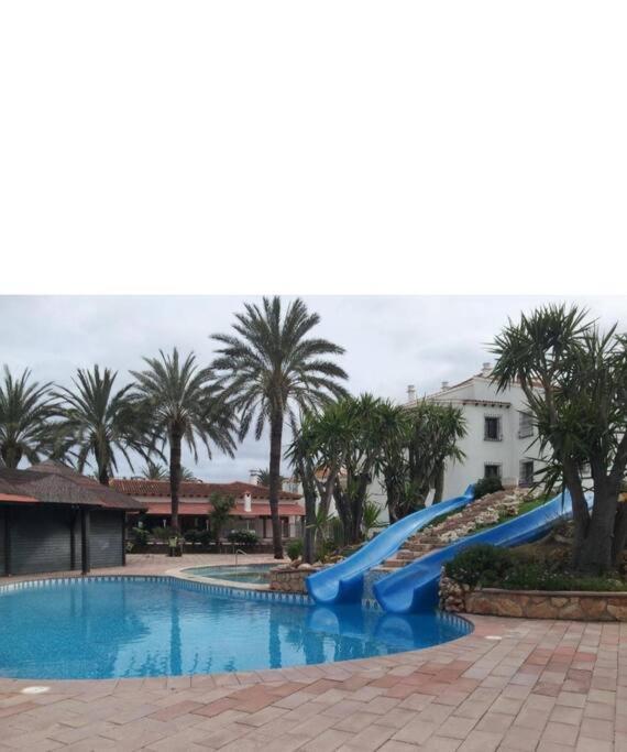 Ferienwohnung En Denia, Urbanizacion El Palmar Con Piscina, Toboganes Y Chiringuito Exterior foto